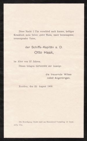 Dammstraße Gasthof Haak Stürenburg Sterbeanzeige 1909.jpg